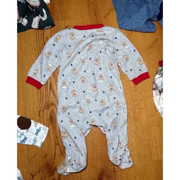 Boy 6M Sleeper Lot Burts Bees Christmas Little Me Gerber Organic Child Of Mine - Picture 10 of 14